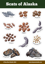 Load image into Gallery viewer, Scats of Alaska Sticker Sheet