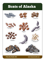 Load image into Gallery viewer, Scats of Alaska Sticker Sheet