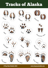 Load image into Gallery viewer, Tracks of Alaska Sticker Sheet