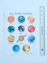 Load image into Gallery viewer, Solar System Flashcards and Mini-Poster: Digital Download