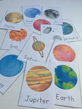 Load image into Gallery viewer, Solar System Flashcards and Mini-Poster: Digital Download