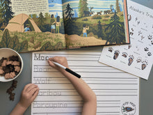 Load image into Gallery viewer, Alaska Animal Track Writeable Placemat