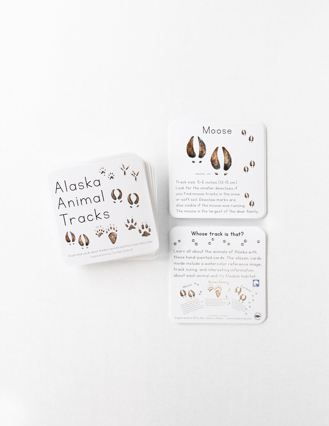 Alaska Animal Tracks Learning Cards