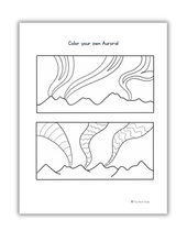 Load image into Gallery viewer, Northern Lights Coloring Page Freebie
