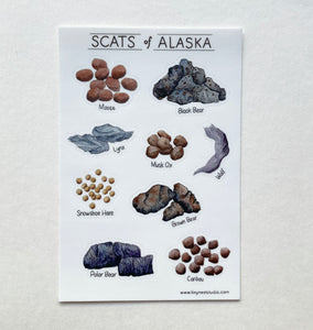 Scats of Alaska Sticker Sheet