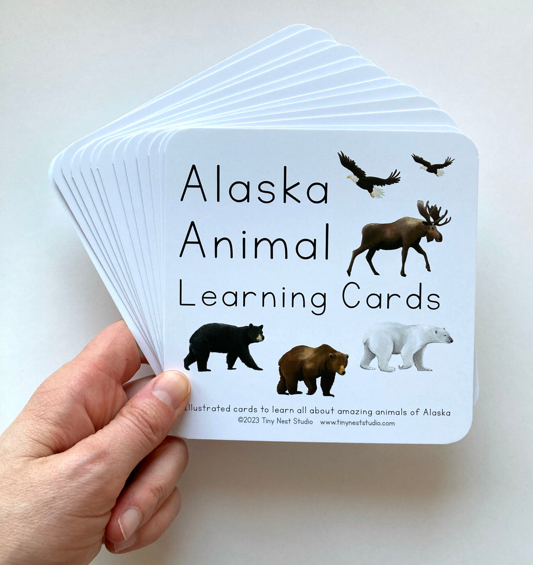 Alaska Animal Learning Cards