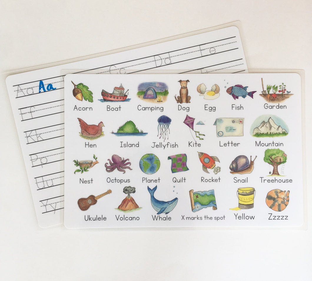 Writeable ABC Placemat for Kids