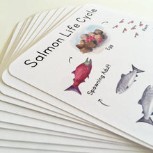 Load image into Gallery viewer, Salmon Life Cycle Learning Cards
