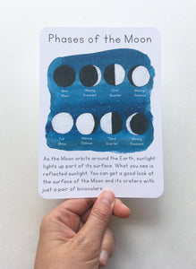 Exploring the Night Sky for Kids Learning Cards
