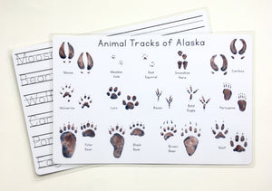 Alaska Animal Track Writeable Placemat